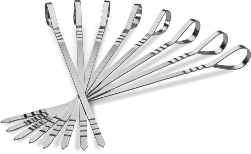 Napoleon - 8 brochettes en acier inoxydable