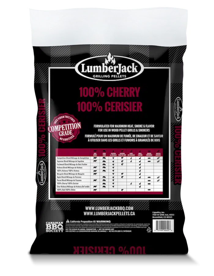 Lumber Jack Pellets - 100% Wild Cherry BBQ Pellets