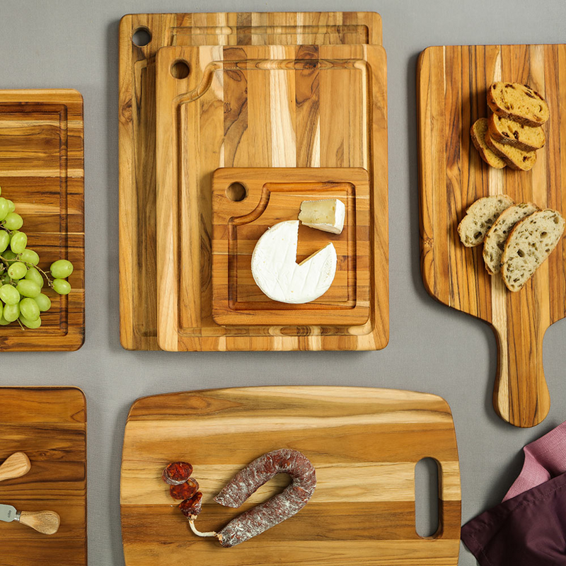 Teak Haus - Planche À Découper Marine Avec Rainure Pour Jus (18 x 14 x 0.75 po)