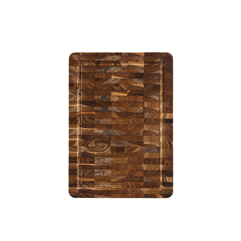 Teak Haus - Planche À Découper Scandi Av Rainure Pour Jus (14 x 10 x 1 po)