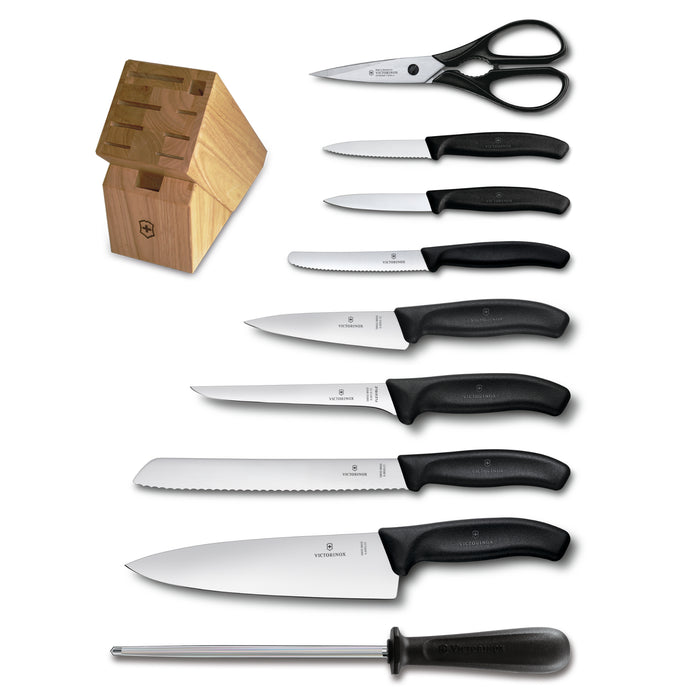 Victorinox - Bloc Porte-Couteaux Swiss Classic 9 Pièces