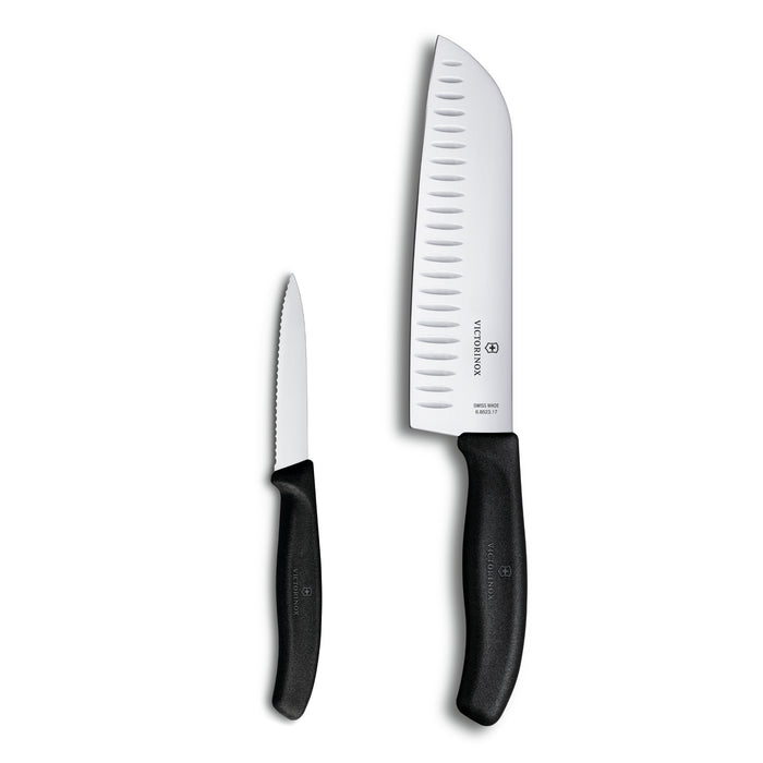 Victorinox - Ensemble Santoku & Couteau À Découper Swiss Classic 2 Pièces