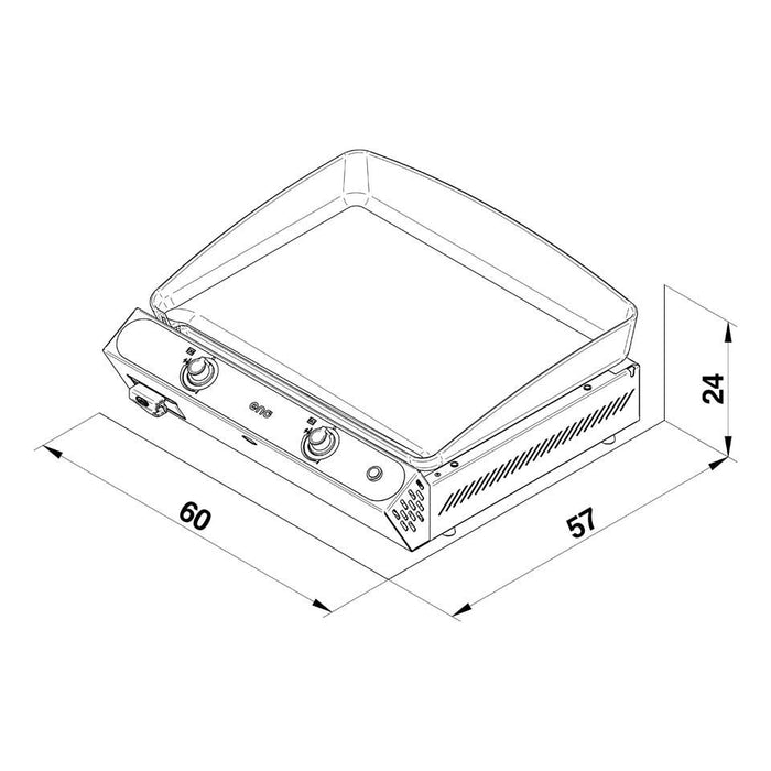 Eno - Bergerac 2400 Plancha (Stainless Steel)