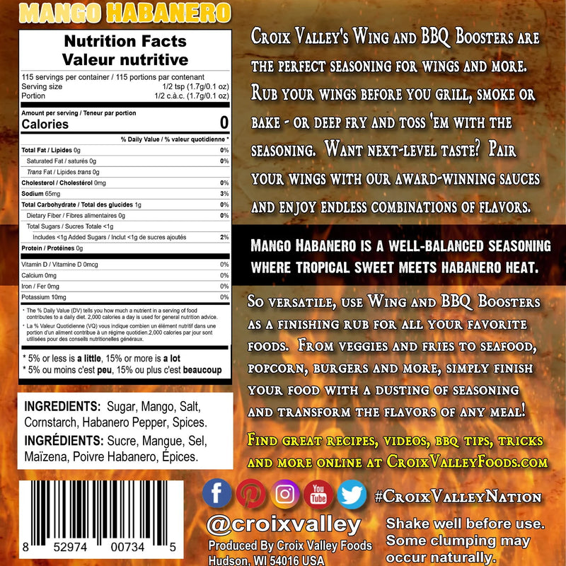 Croix Valley - Ailes et BBQ Booster Mangue Habanero
