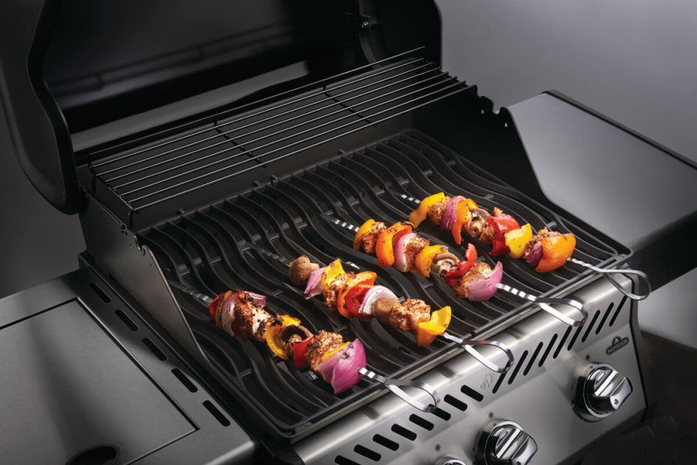 Napoleon - 8 brochettes en acier inoxydable