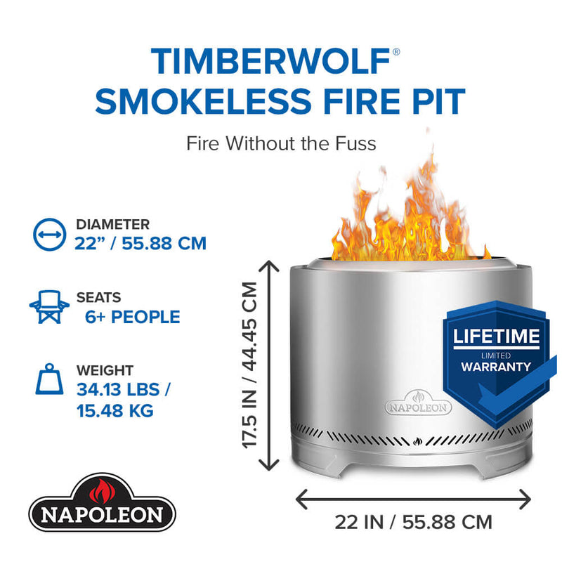 Napoleon - Foyer Timberwolf (22 po)