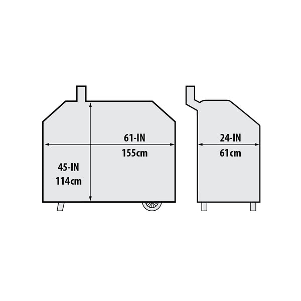 Broil King - Housse Premium 61 po Pour Gril Fumoir Décallé et Granules