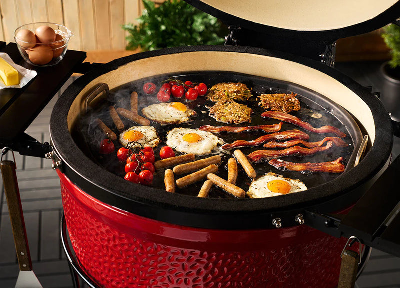Kamado Joe - Plaque De Cuisson Demi-Lune Réversible En Fonte Pour Big Joe