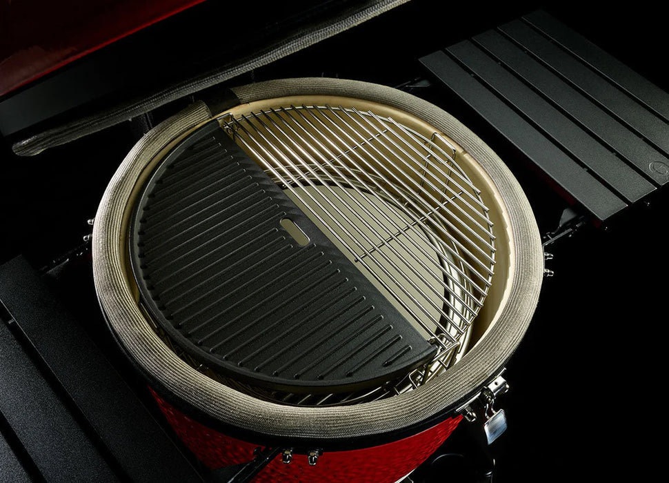 Kamado Joe - Plaque De Cuisson Demi-Lune Réversible En Fonte Pour Big Joe