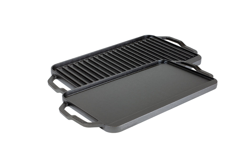 Lodge - Chef Collection 19.5" x 10" Cast Iron Double Burner Reversible Grill/Griddle