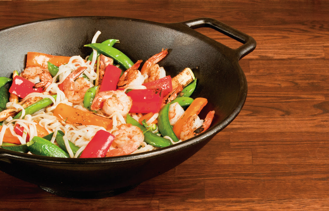 Lodge - Cast Iron Wok With Loop Handles 14"