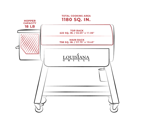 Louisiana Grills - Black Label Series 1200 Barbecue À Granules Wifi