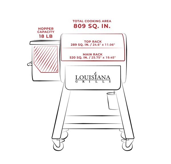 Louisiana Grills - Black Label Series 800 Pellet Grill WiFi