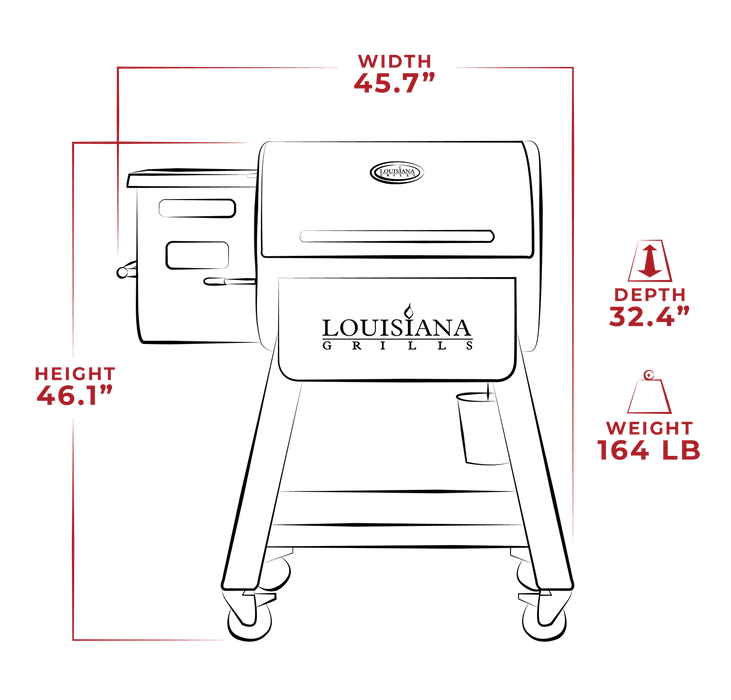 Louisiana Grills - Black Label Series 800 Pellet Grill WiFi