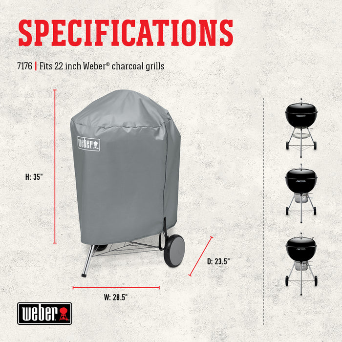Weber - Grill Cover For 22" Charcoal Grills