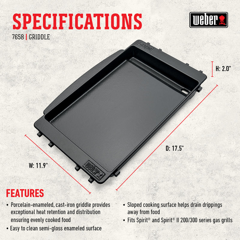 Weber - Plancha Pour Spirit Série 200 / 300